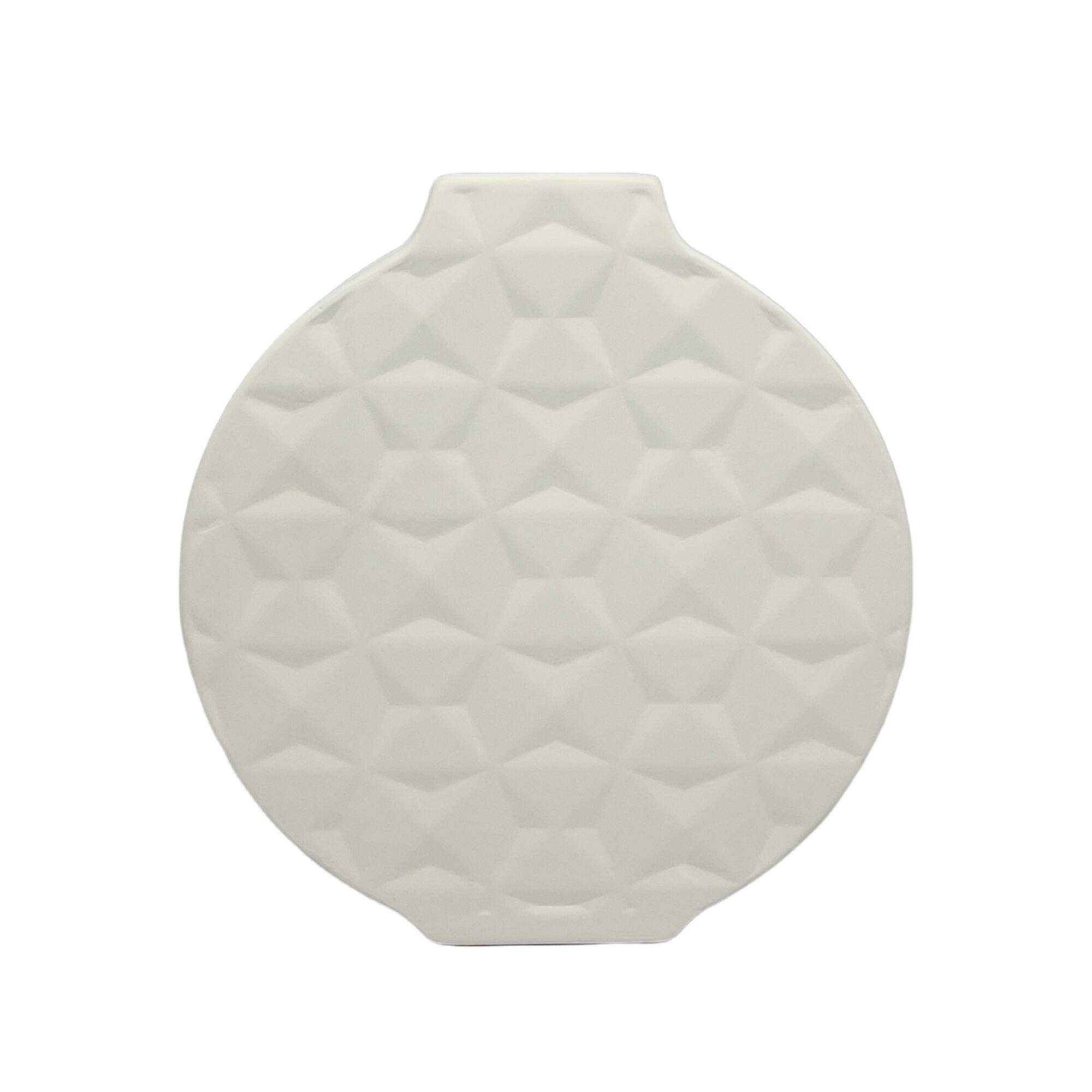 Jonathan Adler x Michaels 7.25" Embossed Geometric DIY Round Ceramic Vase